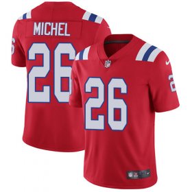 Wholesale Cheap Nike Patriots #26 Sony Michel Red Alternate Men\'s Stitched NFL Vapor Untouchable Limited Jersey
