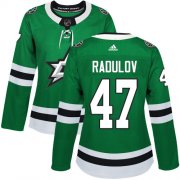 Wholesale Cheap Adidas Stars #47 Alexander Radulov Green Home Authentic Women's Stitched NHL Jersey