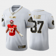 Cheap Kansas City Chiefs #87 Travis Kelce Nike Team Hero 2 Vapor Limited NFL 100 Jersey White Golden