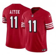 Wholesale Cheap Men's San Francisco 49ers #11 Brandon Aiyuk Red 2023 F.U.S.E. Vapor Limited Throwback Football Stitched Jersey