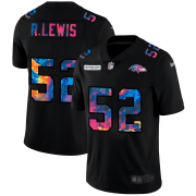 Cheap Baltimore Ravens #52 Ray Lewis Men's Nike Multi-Color Black 2020 NFL Crucial Catch Vapor Untouchable Limited Jersey