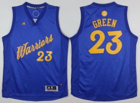 Wholesale Cheap Men\'s Golden State Warriors #23 Draymond Green adidas Royal Blue 2016 Christmas Day Stitched NBA Swingman Jersey