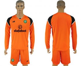 Wholesale Cheap Celtic Blank Orange Goalkeeper Long Sleeves Soccer Club Jersey