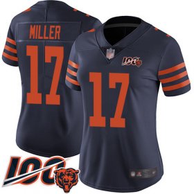 Wholesale Cheap Nike Bears #17 Anthony Miller Navy Blue Alternate Women\'s Stitched NFL 100th Season Vapor Limited Jersey