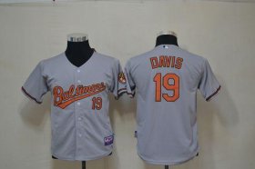 Wholesale Cheap Orioles #19 Chris Davis Grey Cool Base Stitched Youth MLB Jersey