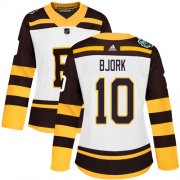 Wholesale Cheap Adidas Bruins #10 Anders Bjork White Authentic 2019 Winter Classic Women's Stitched NHL Jersey