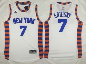 Wholesale Cheap Men\'s New York Knicks #7 Carmelo Anthony Revolution 30 Swingman 2015-16 White Jersey