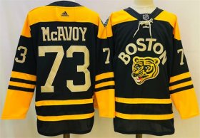 Cheap Men\'s Boston Bruins #73 Charlie McAvoy Black Classic Primegreen Stitched Jersey