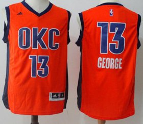 Wholesale Cheap Oklahoma City Thunder #13 Paul George Orange Alternate Stitched NBA Jersey