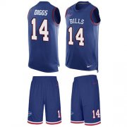 Wholesale Cheap Nike Bills #14 Stefon Diggs Royal Blue Team Color Men's Stitched NFL Limited Tank Top Suit Jersey