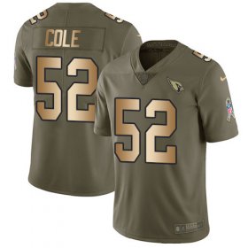 Wholesale Cheap Nike Cardinals #52 Mason Cole Olive/Gold Men\'s Stitched NFL Limited 2017 Salute to Service Jersey