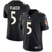 Wholesale Cheap Nike Ravens #5 Joe Flacco Black Alternate Men's Stitched NFL Vapor Untouchable Limited Jersey