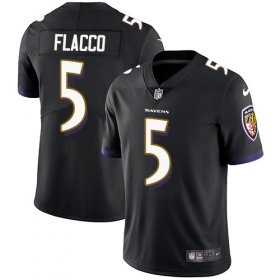 Wholesale Cheap Nike Ravens #5 Joe Flacco Black Alternate Men\'s Stitched NFL Vapor Untouchable Limited Jersey