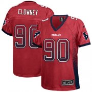 Wholesale Cheap Nike Texans #90 Jadeveon Clowney Red Alternate Women's Stitched NFL Elite Drift Fashion Jersey