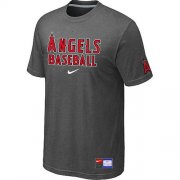 Wholesale Cheap Los Angeles Angels Nike Short Sleeve Practice MLB T-Shirt Crow Grey