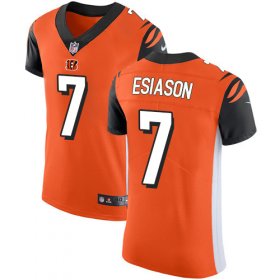 Wholesale Cheap Nike Bengals #7 Boomer Esiason Orange Alternate Men\'s Stitched NFL Vapor Untouchable Elite Jersey