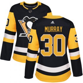 Wholesale Cheap Adidas Penguins #30 Matt Murray Black Home Authentic Women\'s Stitched NHL Jersey