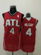 Wholesale Cheap Men's Atlanta Hawks #4 Paul Millsap Red Swingman Jersey