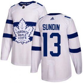 Wholesale Cheap Adidas Maple Leafs #13 Mats Sundin White Authentic 2018 Stadium Series Stitched Youth NHL Jersey