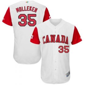 Wholesale Cheap Team Canada #35 Dustin Molleken White 2017 World MLB Classic Authentic Stitched MLB Jersey