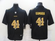 Wholesale Cheap Men's New Orleans Saints #41 Alvin Kamara Black 2020 Shadow Logo Vapor Untouchable Stitched NFL Nike Limited Jersey