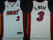 Wholesale Cheap Miami Heat #3 D.Wade Revolution 30 Swingman White Jersey