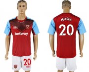 Wholesale Cheap West Ham United #20 Moses Home Soccer Club Jersey