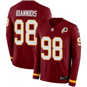 Wholesale Cheap Nike Redskins #98 Matt Ioannidis Burgundy Red Team Color Men\'s Stitched NFL Limited Therma Long Sleeve Jersey