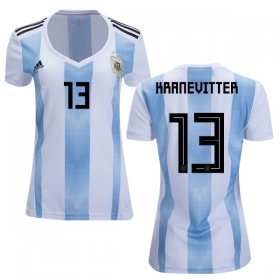 Wholesale Cheap Women\'s Argentina #13 Kranevitter Home Soccer Country Jersey