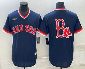 Cheap Men\'s Boston Red Sox Big Logo Cooperstown Collection Cool Base Stitched Nike Jersey