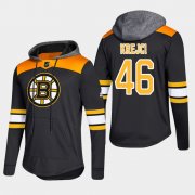 Wholesale Cheap Bruins #46 David Krejci Black 2018 Pullover Platinum Hoodie
