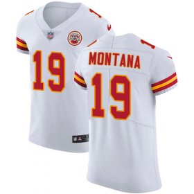 Wholesale Cheap Nike Chiefs #19 Joe Montana White Men\'s Stitched NFL Vapor Untouchable Elite Jersey