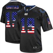 Wholesale Cheap Nike Colts #19 Johnny Unitas Black Men's Stitched NFL Elite USA Flag Fashion Jersey