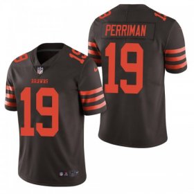 Wholesale Cheap Nike Browns #19 Breshad Perriman Brown Men\'s Stitched NFL Limited Rush Jersey