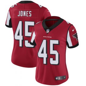 Wholesale Cheap Nike Falcons #45 Deion Jones Red Team Color Women\'s Stitched NFL Vapor Untouchable Limited Jersey
