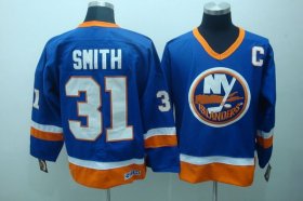 Wholesale Cheap Islanders #31 Billy Smith Stitched Baby Blue CCM Throwback NHL Jersey