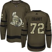 Wholesale Cheap Adidas Senators #72 Thomas Chabot Green Salute to Service Stitched Youth NHL Jersey