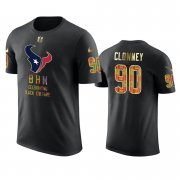 Wholesale Cheap Texans #90 Jadeveon Clowney Black Men's Black History Month T-Shirt