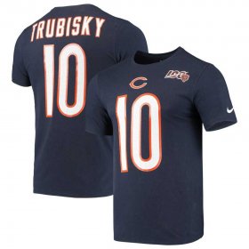 Wholesale Cheap Chicago Bears #10 Mitchell Trubisky Nike 2019 NFL 100th Season Player Pride Name & Number Performance T-Shirt Navy