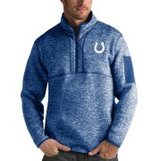 Wholesale Cheap Indianapolis Colts Antigua Fortune Quarter-Zip Pullover Jacket Heather Royal