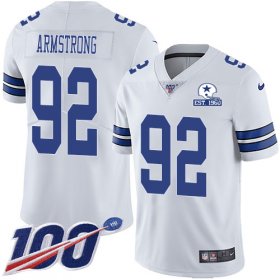 Wholesale Cheap Nike Cowboys #92 Dorance Armstrong White Men\'s Stitched With Established In 1960 Patch NFL 100th Season Vapor Untouchable Limited Jersey