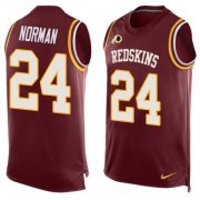 Wholesale Cheap Nike Redskins #24 Josh Norman Burgundy Red Team Color Men's Stitched NFL Limited Tank Top Jersey