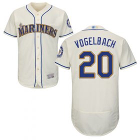 Wholesale Cheap Mariners #20 Dan Vogelbach Cream Flexbase Authentic Collection Stitched MLB Jersey