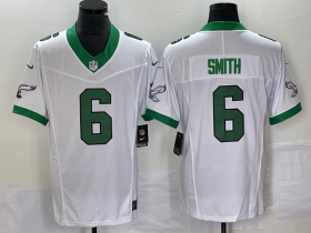 Cheap Men\'s Philadelphia Eagles #6 DeVonta Smith White 2023 F.U.S.E. Vapor Untouchable Stitched Football Jersey