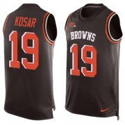 Wholesale Cheap Nike Browns #19 Bernie Kosar Brown Team Color Men's Stitched NFL Limited Tank Top Jersey