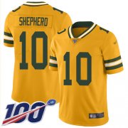 Wholesale Cheap Nike Packers #10 Darrius Shepherd Gold Men's Stitched NFL Limited Inverted Legend 100th Season Jersey