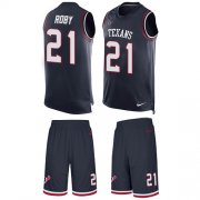 Wholesale Cheap Nike Texans #21 Bradley Roby Navy Blue Team Color Men's Stitched NFL Limited Tank Top Suit Jersey