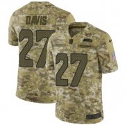 Wholesale Cheap Nike Seahawks #27 Mike Davis Camo Men's Stitched NFL Limited 2018 Salute To Service Jersey