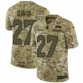 Wholesale Cheap Nike Seahawks #27 Mike Davis Camo Men\'s Stitched NFL Limited 2018 Salute To Service Jersey