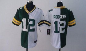 Wholesale Cheap Nike Packers #12 Aaron Rodgers Green/White Women\'s Stitched NFL Elite Split Jersey